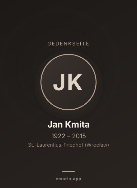 Gedenkportrait von Jan Kmita
