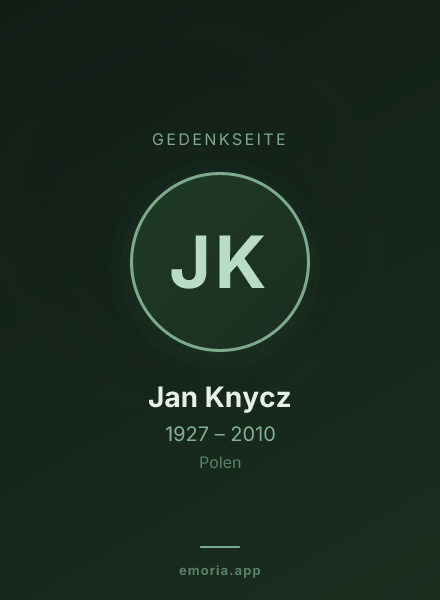Gedenkportrait von Jan Knycz