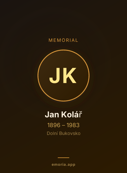 Memorial portrait of Jan Kolář