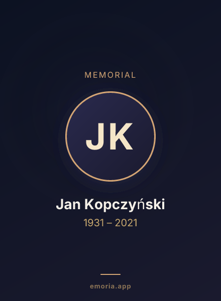 Memorial portrait of Jan Kopczyński