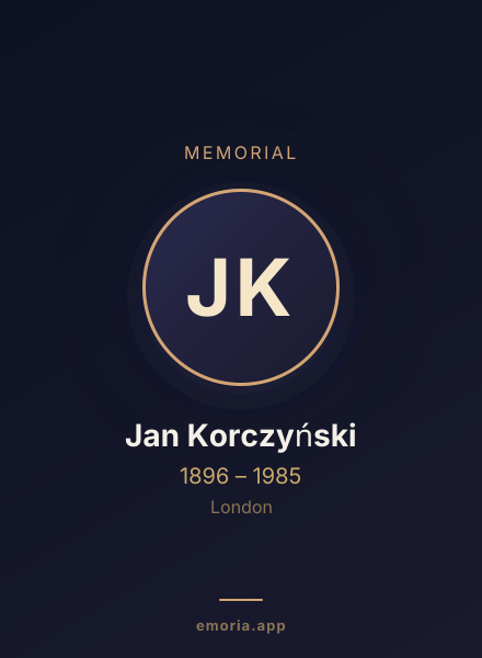 Memorial portrait of Jan Korczyński