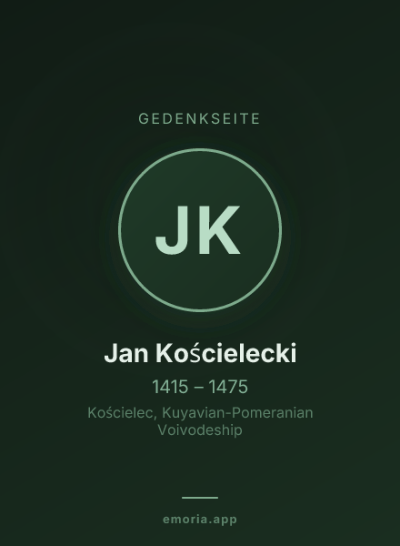 Gedenkportrait von Jan Kościelecki