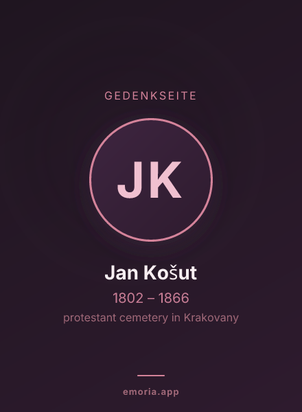 Gedenkportrait von Jan Košut