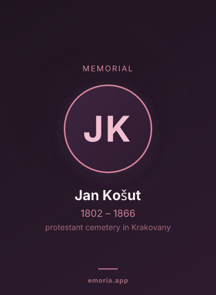 Memorial portrait of Jan Košut