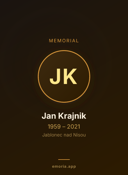 Memorial portrait of Jan Krajnik