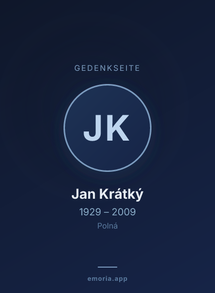 Gedenkportrait von Jan Krátký