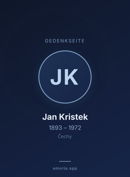Gedenkportrait von Jan Kristek