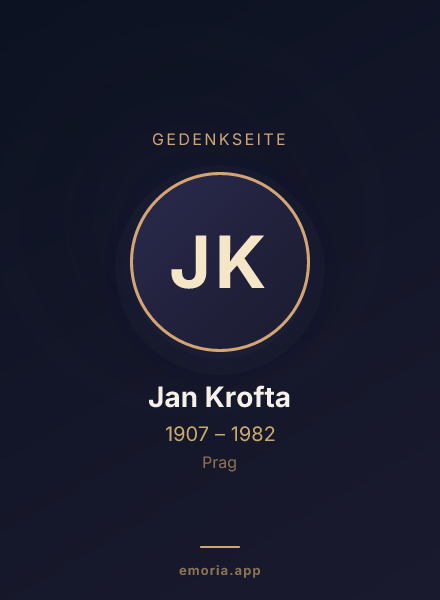 Gedenkportrait von Jan Krofta