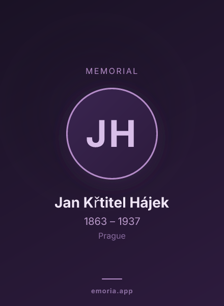 Memorial portrait of Jan Křtitel Hájek