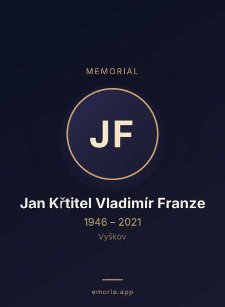 Memorial portrait of Jan Křtitel Vladimír Franze