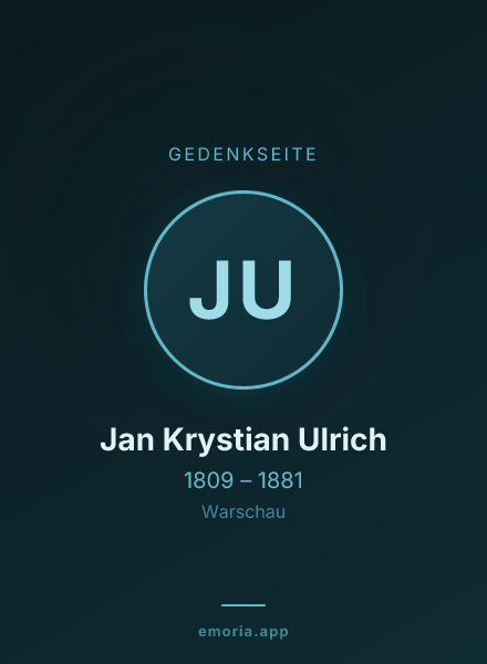Gedenkportrait von Jan Krystian Ulrich