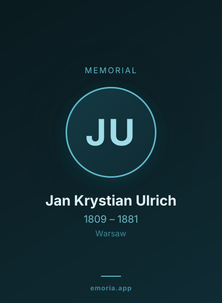 Memorial portrait of Jan Krystian Ulrich