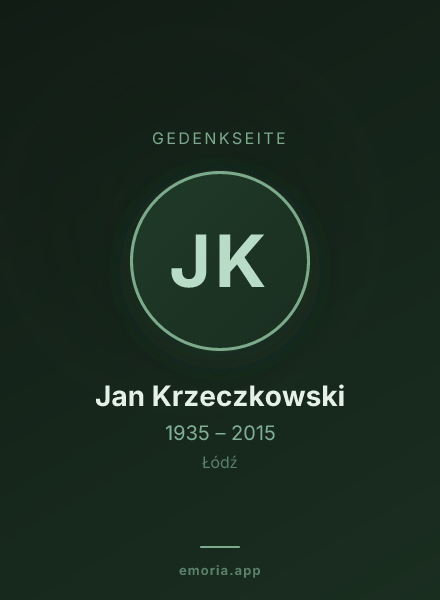 Gedenkportrait von Jan Krzeczkowski