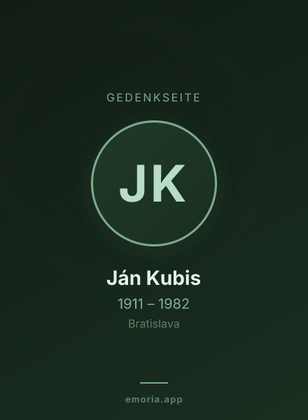 Gedenkportrait von Ján Kubis
