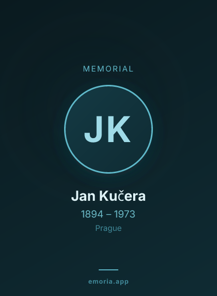 Memorial portrait of Jan Kučera