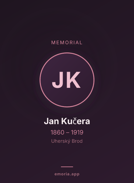Memorial portrait of Jan Kučera