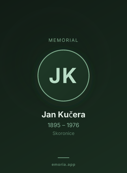 Memorial portrait of Jan Kučera