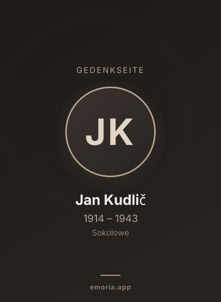 Gedenkportrait von Jan Kudlič