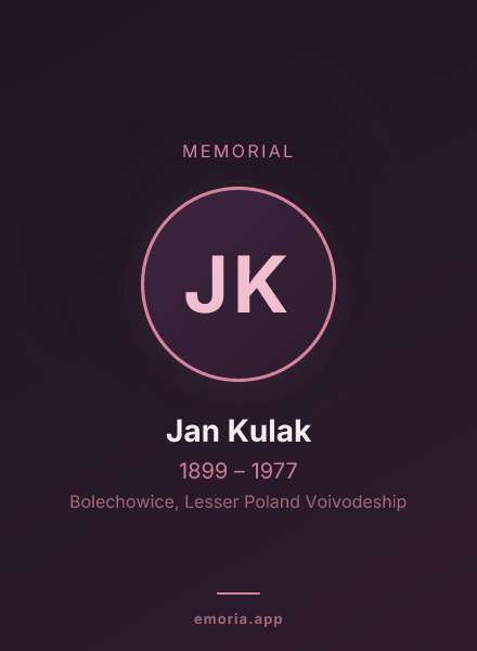 Memorial portrait of Jan Kulak