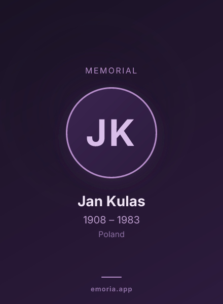 Memorial portrait of Jan Kulas