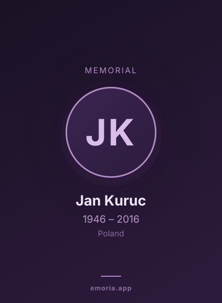 Memorial portrait of Jan Kuruc