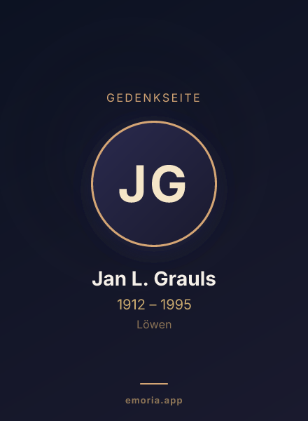 Gedenkportrait von Jan L. Grauls