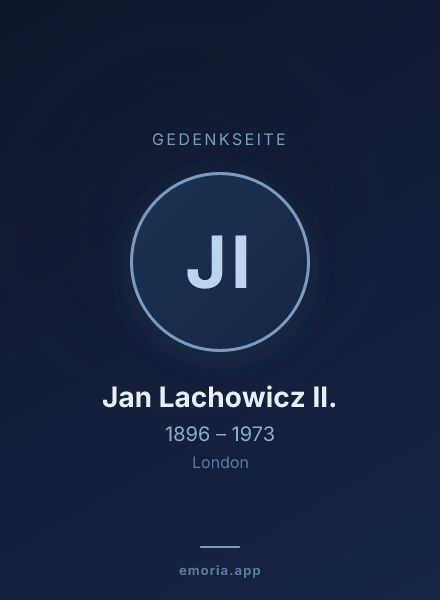 Gedenkportrait von Jan Lachowicz II.