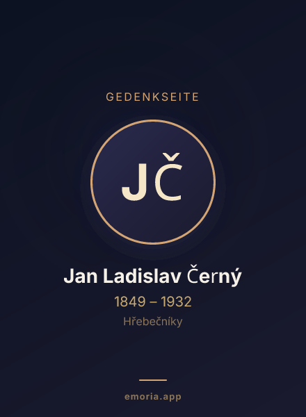 Gedenkportrait von Jan Ladislav Černý