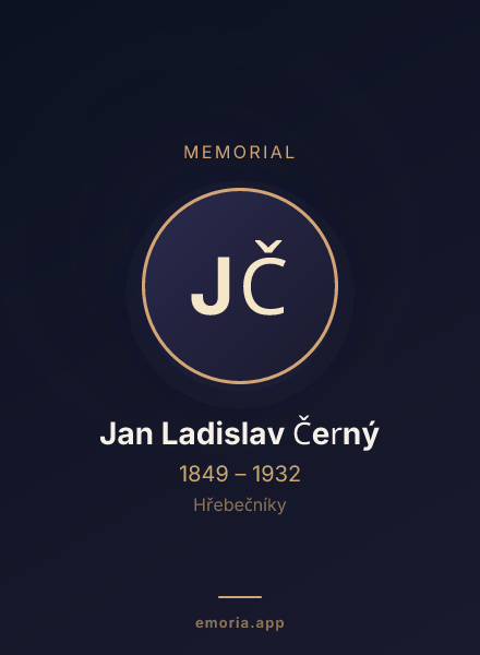 Memorial portrait of Jan Ladislav Černý