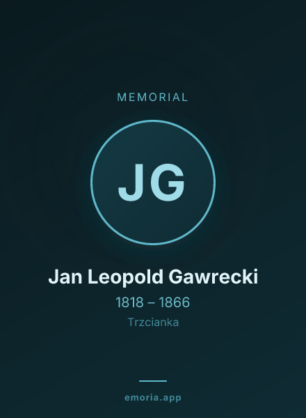 Memorial portrait of Jan Leopold Gawrecki