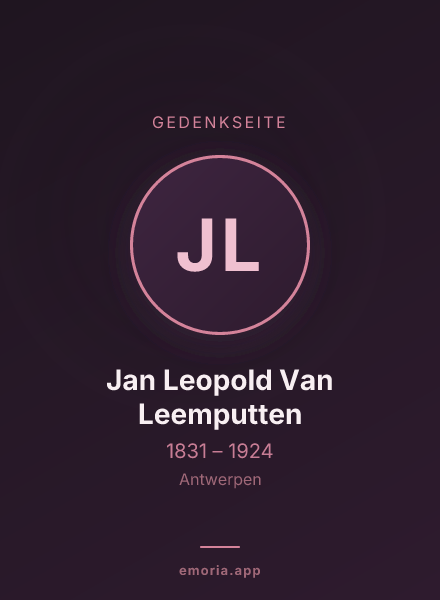 Gedenkportrait von Jan Leopold Van Leemputten