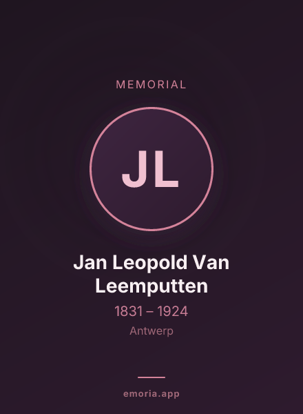 Memorial portrait of Jan Leopold Van Leemputten