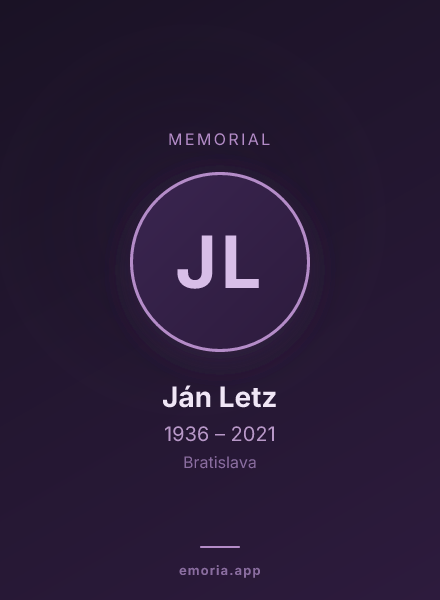 Memorial portrait of Ján Letz