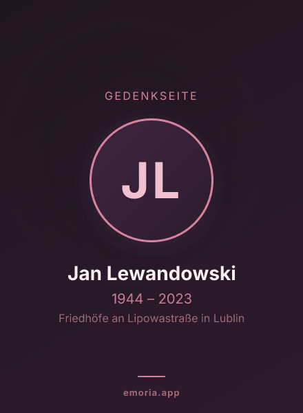 Gedenkportrait von Jan Lewandowski