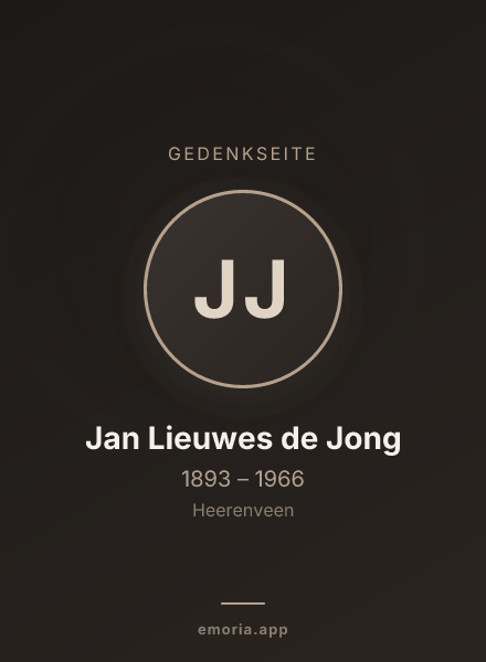 Gedenkportrait von Jan Lieuwes de Jong
