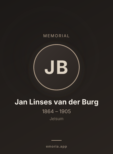 Memorial portrait of Jan Linses van der Burg