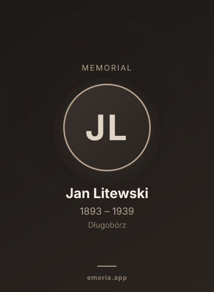 Memorial portrait of Jan Litewski