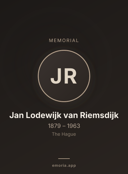 Memorial portrait of Jan Lodewijk van Riemsdijk