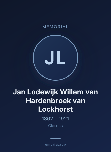 Memorial portrait of Jan Lodewijk Willem van Hardenbroek van Lockhorst