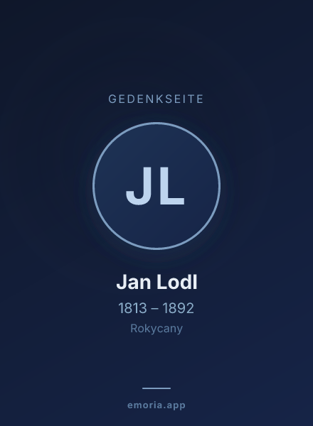 Gedenkportrait von Jan Lodl