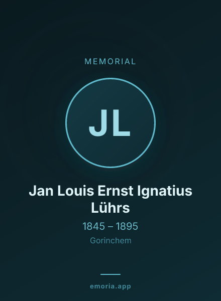 Memorial portrait of Jan Louis Ernst Ignatius Lührs