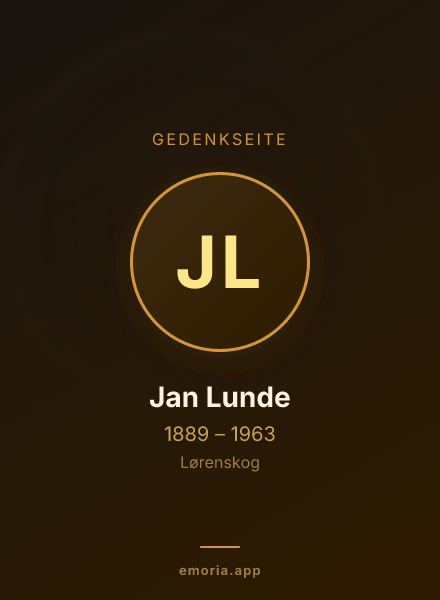 Gedenkportrait von Jan Lunde