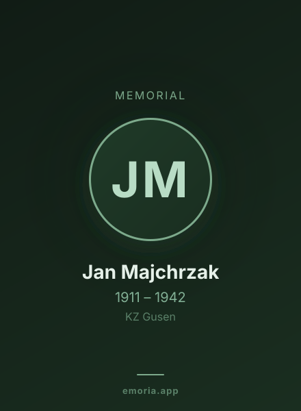 Memorial portrait of Jan Majchrzak