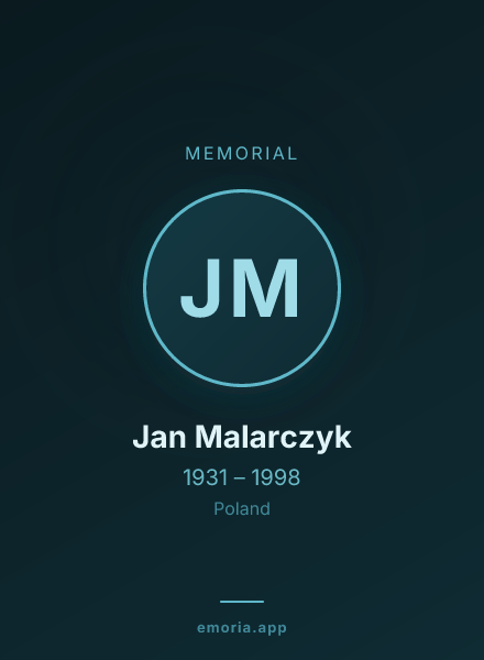 Memorial portrait of Jan Malarczyk