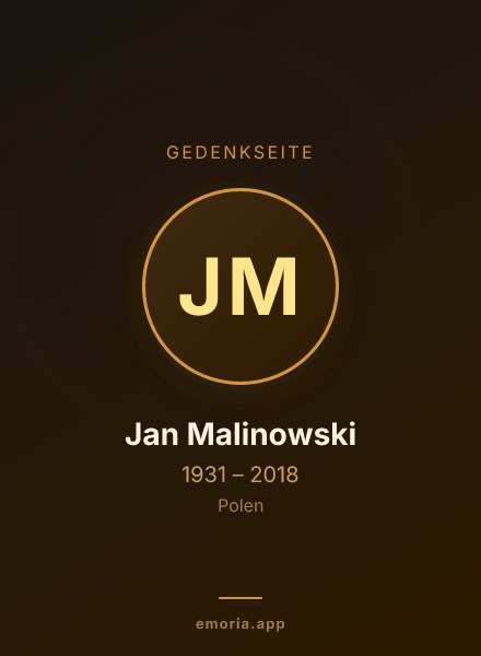 Gedenkportrait von Jan Malinowski