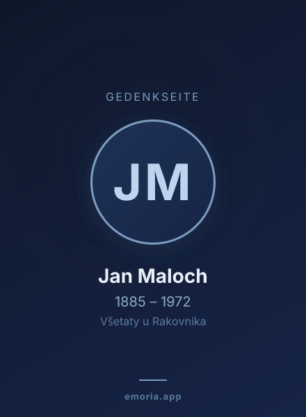 Gedenkportrait von Jan Maloch