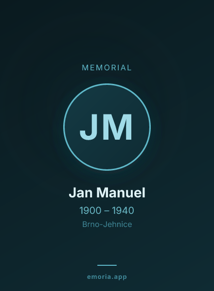 Memorial portrait of Jan Manuel