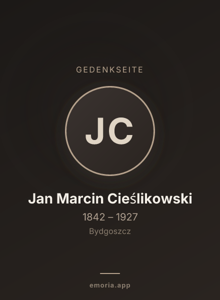Gedenkportrait von Jan Marcin Cieślikowski