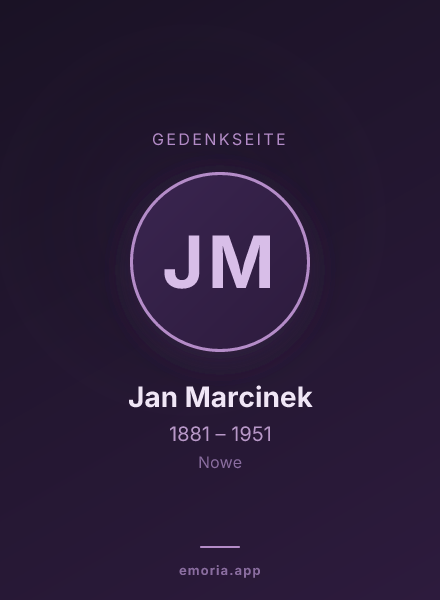 Gedenkportrait von Jan Marcinek