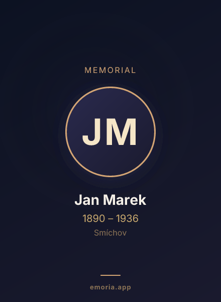 Memorial portrait of Jan Marek